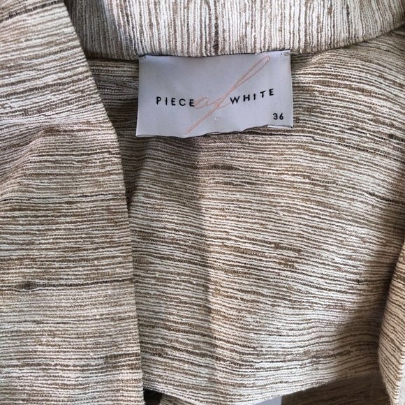 Piece of White Audrey Dress Beige Silk Kaftan 36/4 NWOT $729 - Picture 5 of 7